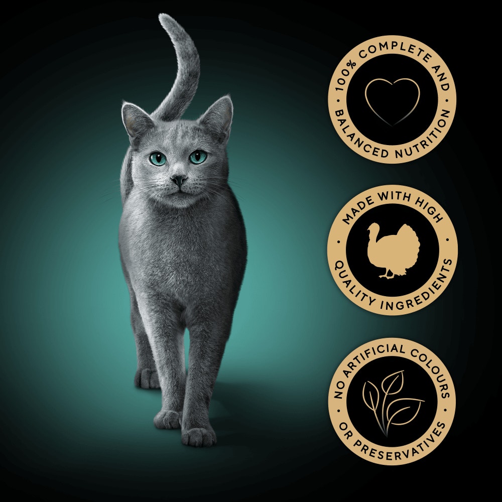 SHEBA® PERFECT PORTIONS™ Adult Wet Cat Food Turkey Chunks 3 x (2x37.5g) Tray - 3