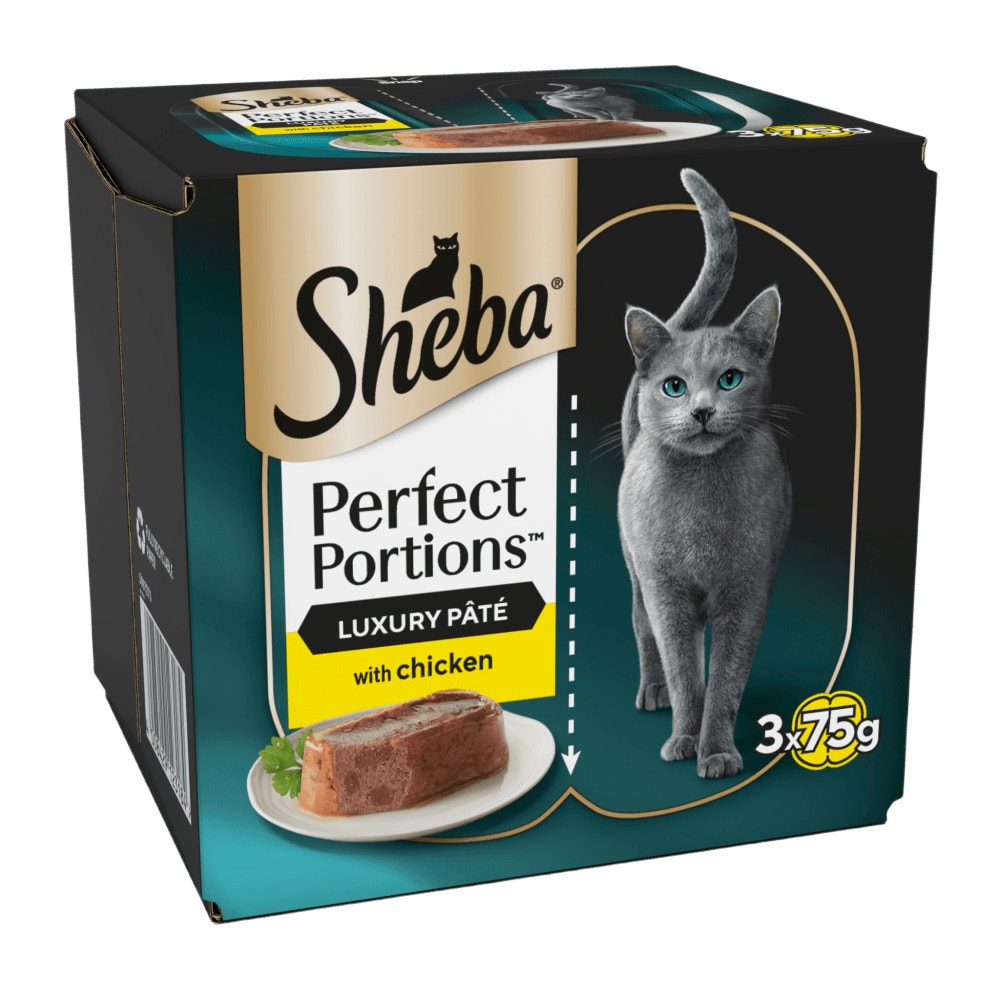 SHEBA® PERFECT PORTIONS™ Adult Wet Cat Food Chicken Loaf 3 x 2 x 37.5g Tray - 1