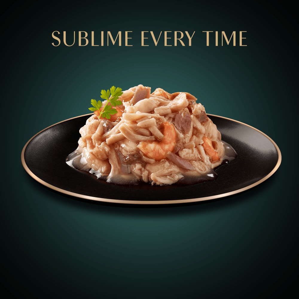 SHEBA Filets Adult Wet Cat Food With Chicken & Fish in gravy 60g Tray - 2