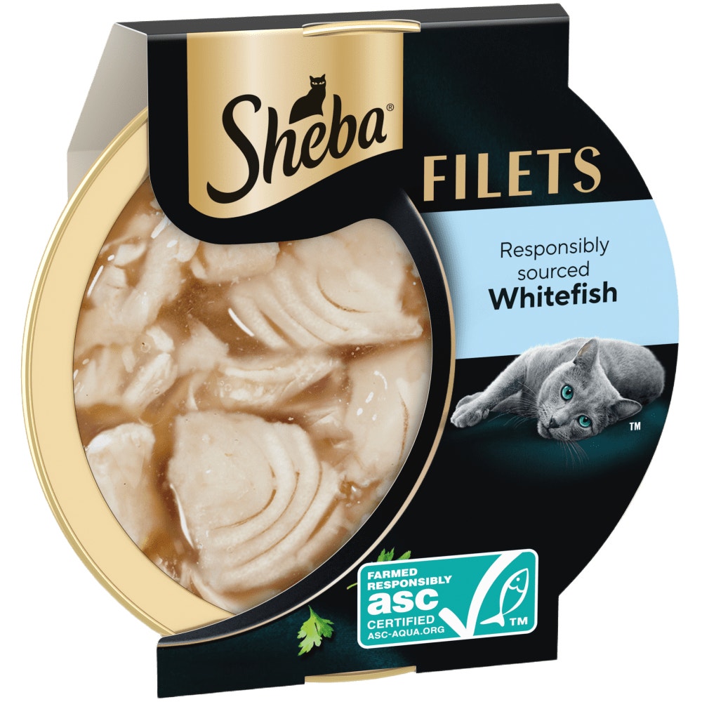 SHEBA Filets Adult Wet Cat Food With Whitefish in gravy 60g Tray - 1