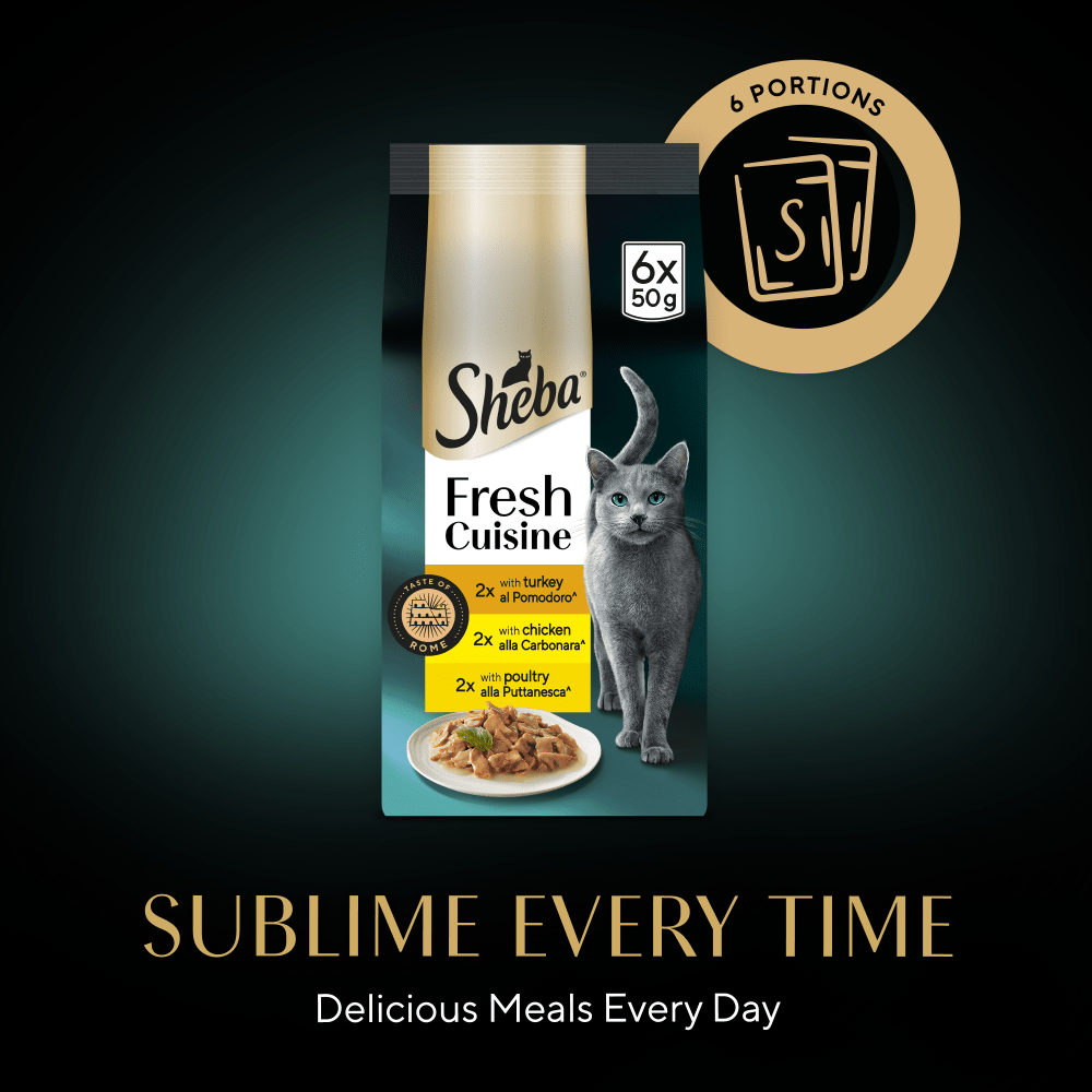 SHEBA® Fresh Cuisine Taste of Rome Wet Cat Food Poultry in Gravy 6x50g Pouch - 4