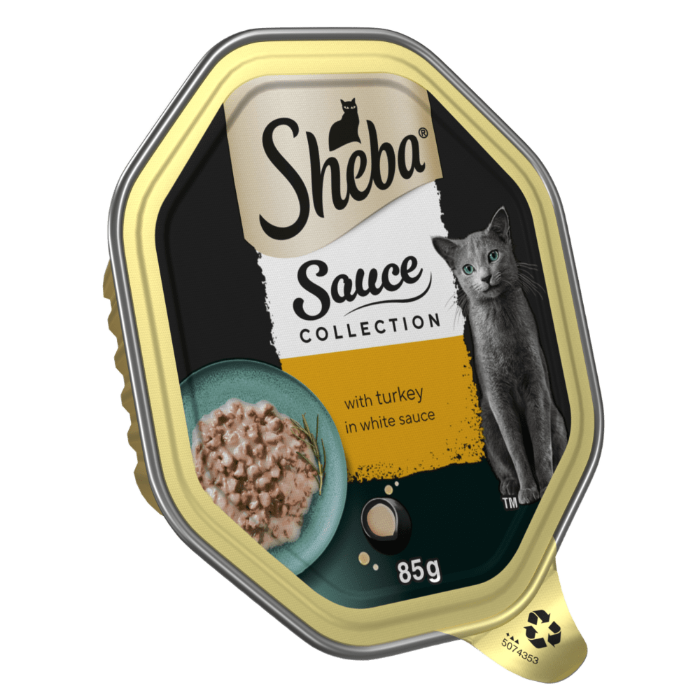 SHEBA® Sauce Collection Adult Cat Food with Turkey in White Sauce 85g Tray - 1