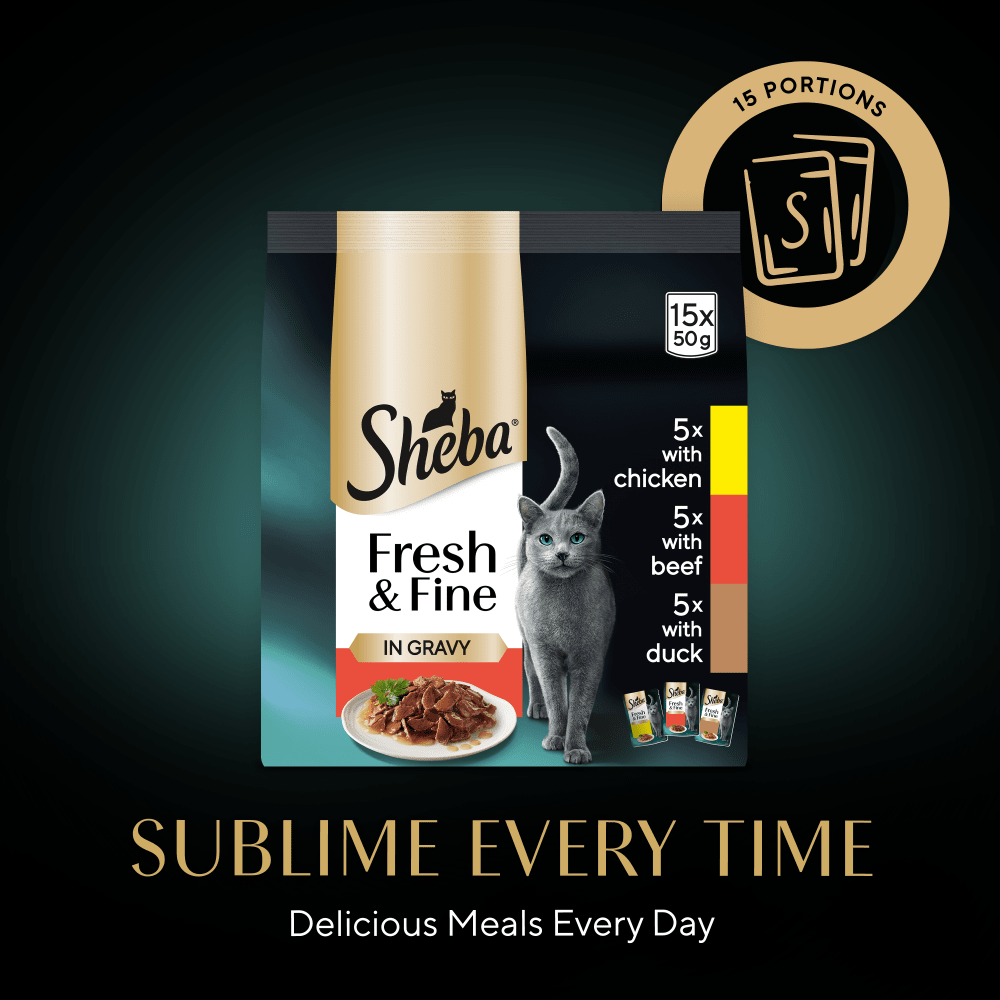 SHEBA® Fresh & Fine Adult Wet Cat Food Meaty Pieces In Gravy Pouches 50x50g,15x50g - 4