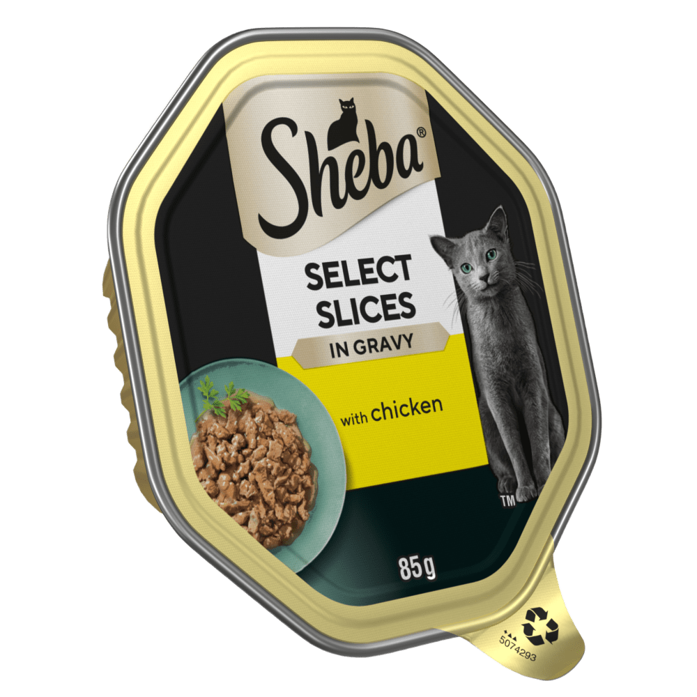 SHEBA® Select Slices Adult Wet Cat Food with Chicken in Gravy 85g Tray - 1