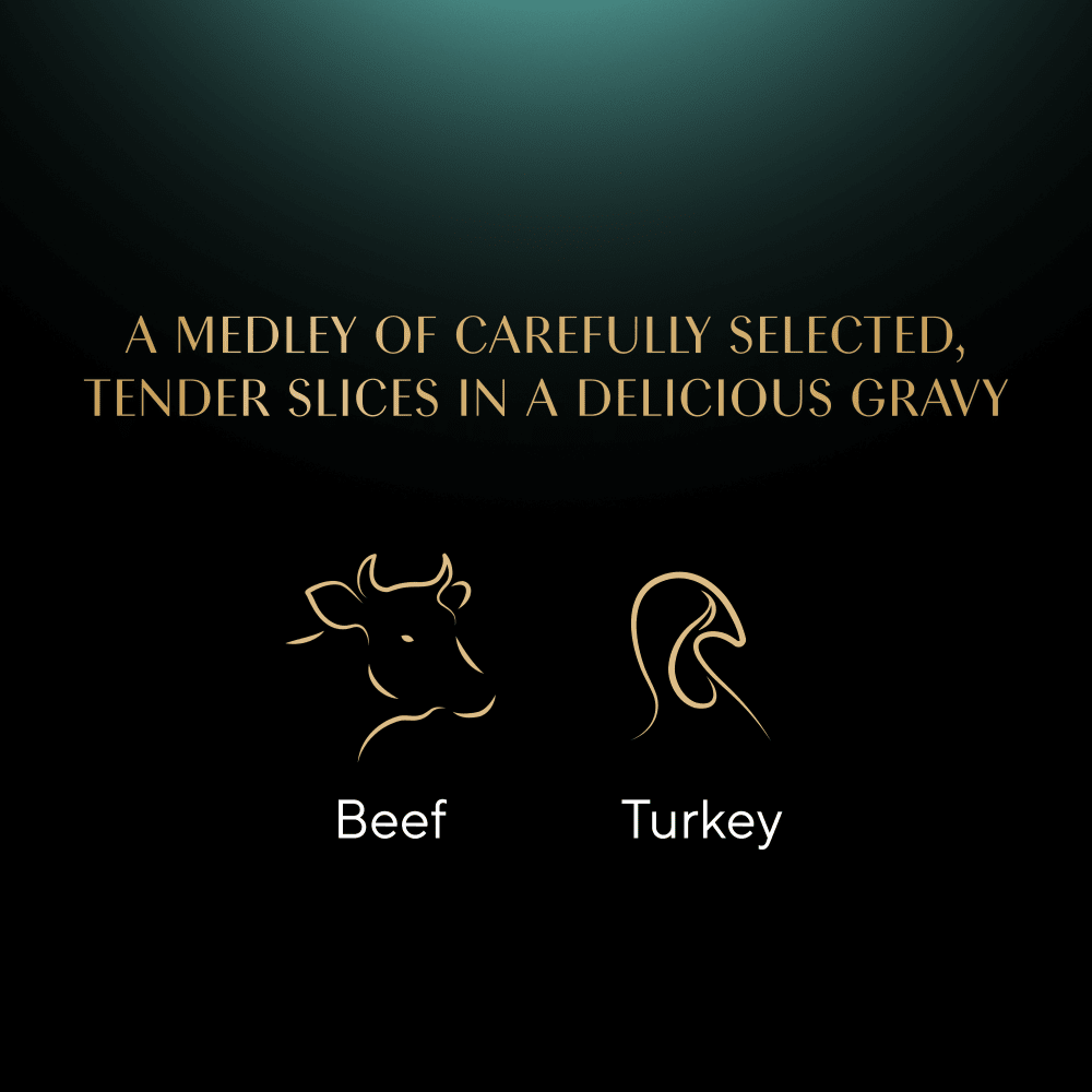 SHEBA® Select Slices Adult Cat Food with Beef & Turkey in Gravy 85g Tray - 4