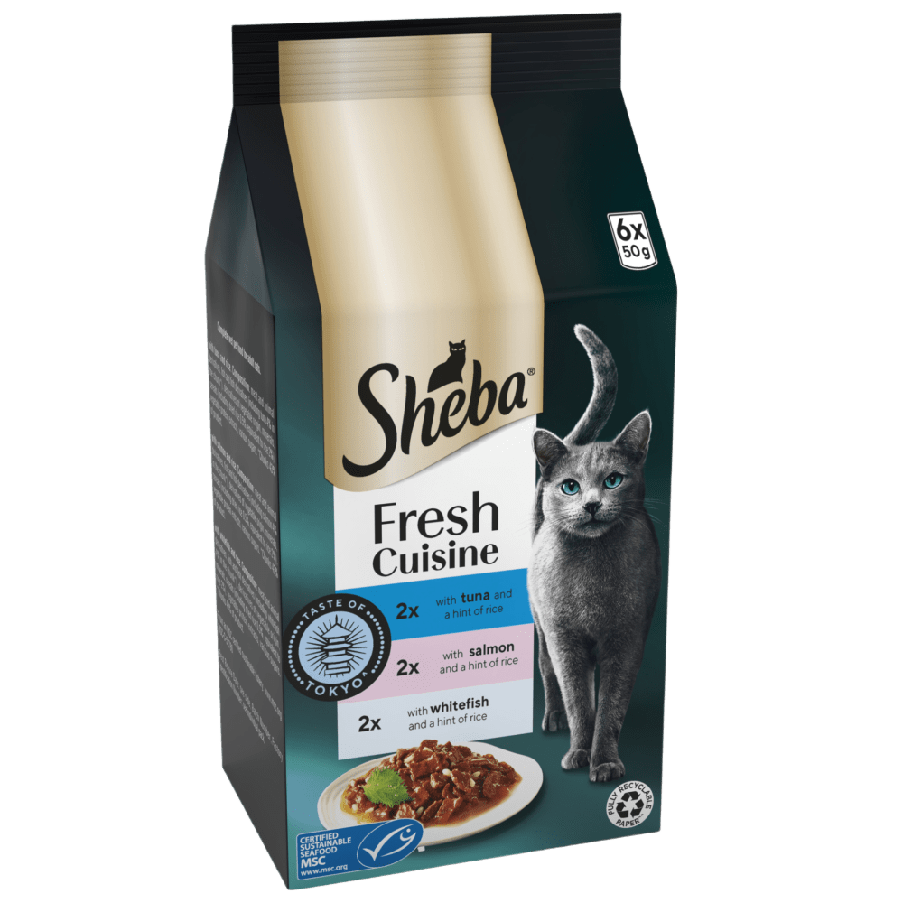 SHEBA® Fresh Cuisine Taste of Tokyo Wet Cat Food Fish in Gravy 6x50g Pouch - 1