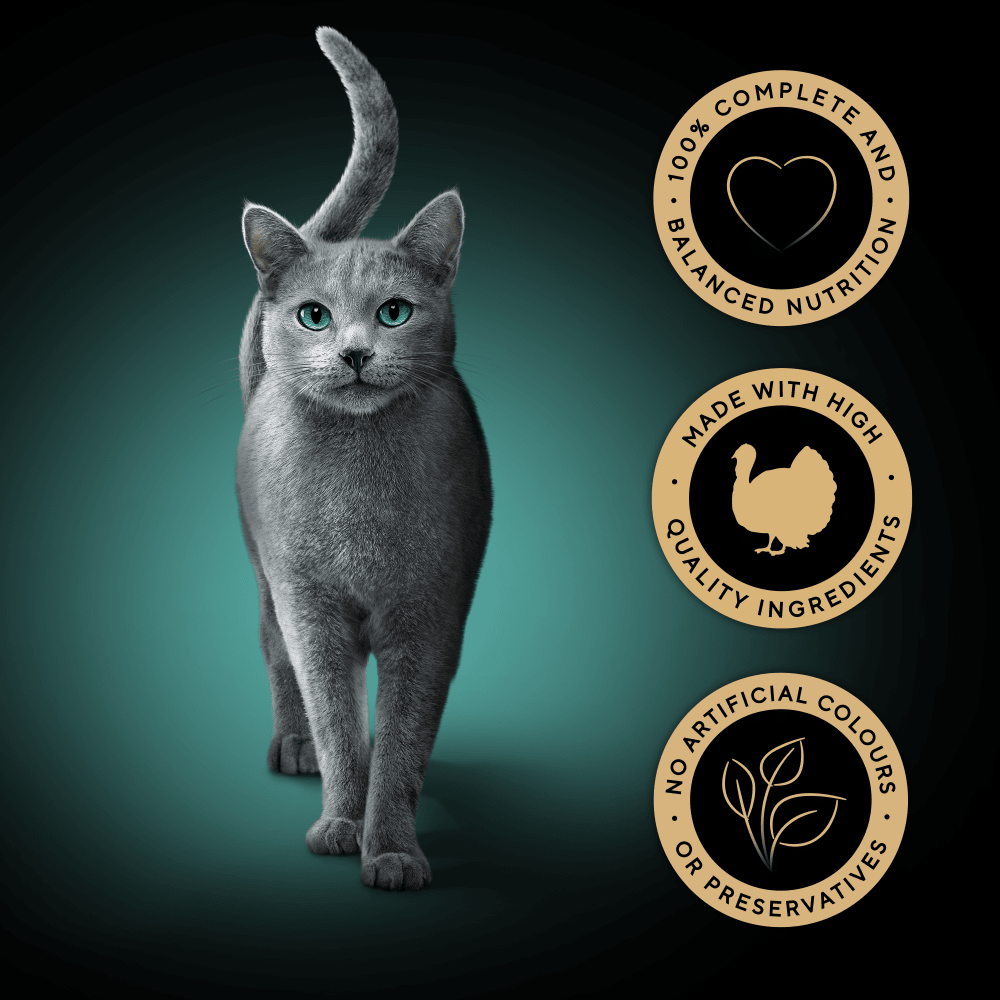 SHEBA® PERFECT PORTIONS™ Adult Wet Cat Food Turkey Chunks 3 x (2x37.5g) Tray - 3