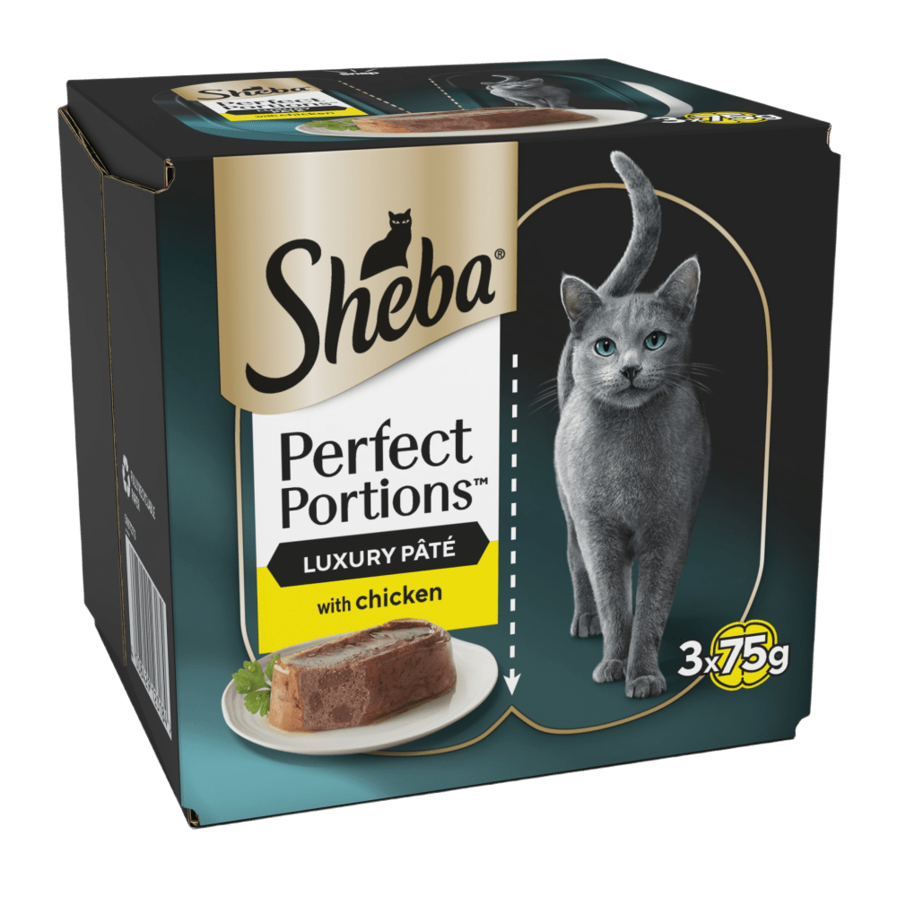 SHEBA® PERFECT PORTIONS™ Adult Wet Cat Food Chicken Loaf 3 x 2 x 37.5g Tray - 1