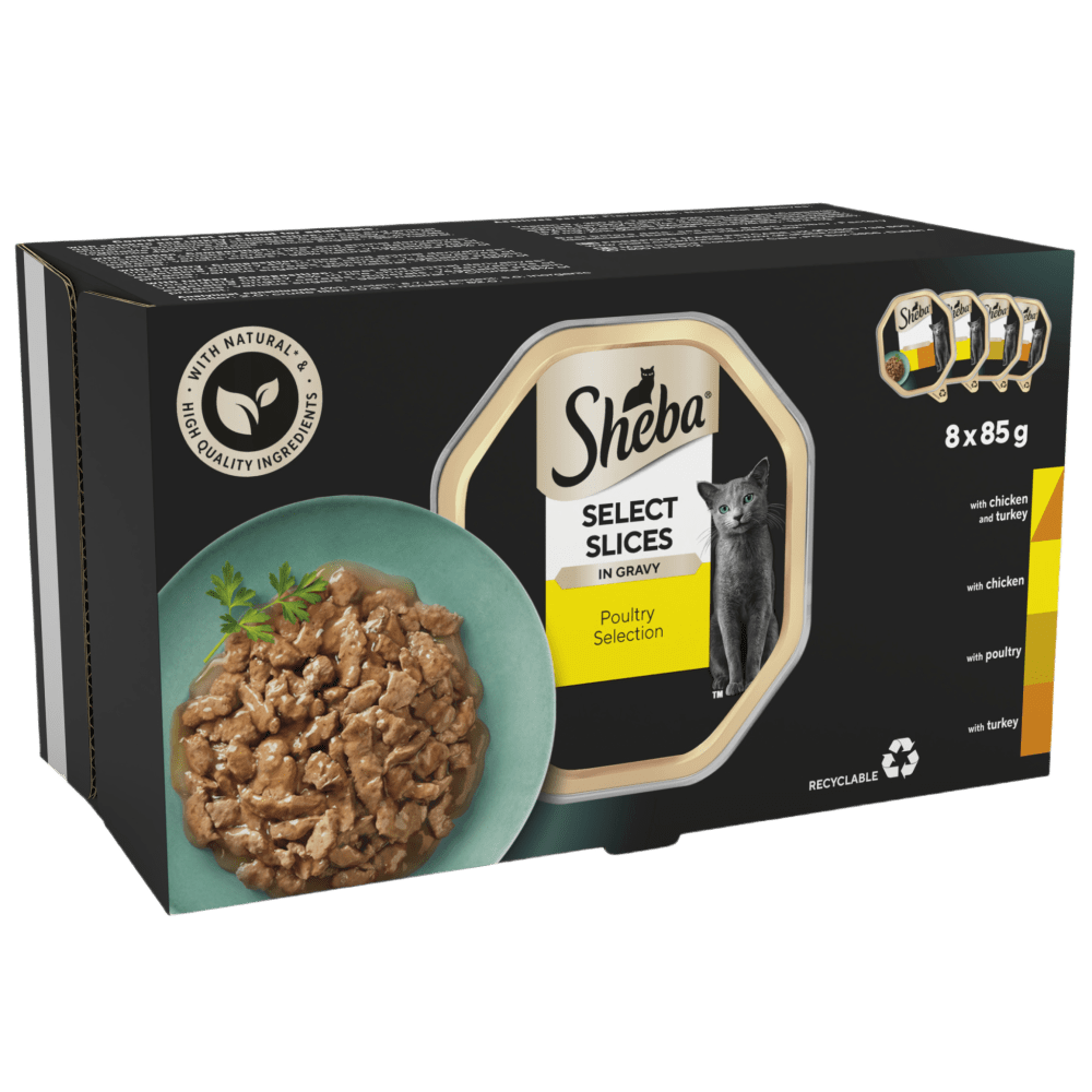 SHEBA® Select Slices Trays Poultry Selection in Gravy 8 & 32 x 85g - 1