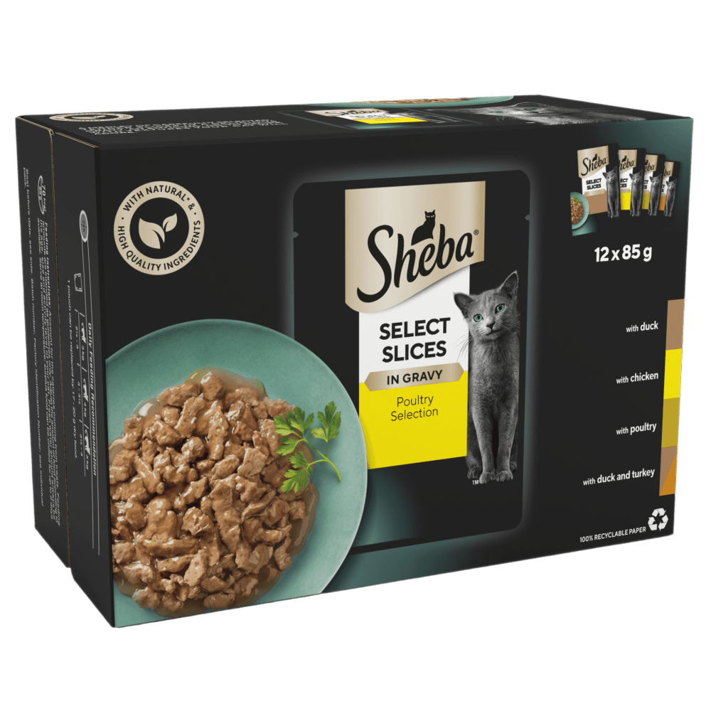 SHEBA® Select Slices Pouches Poultry Selection in Gravy 12 & 40 x 85g - 1