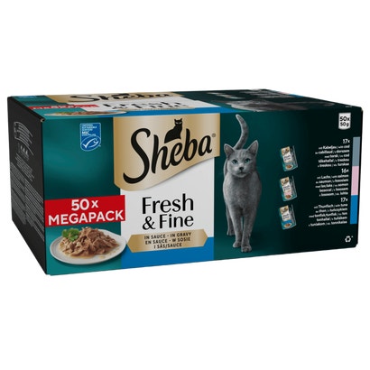Fresh & Fine Adult Wet Cat Food Fish In Gravy Pouches