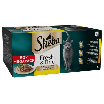 Fresh & Fine  Adult Wet Cat Food Poultry In Gravy Pouches